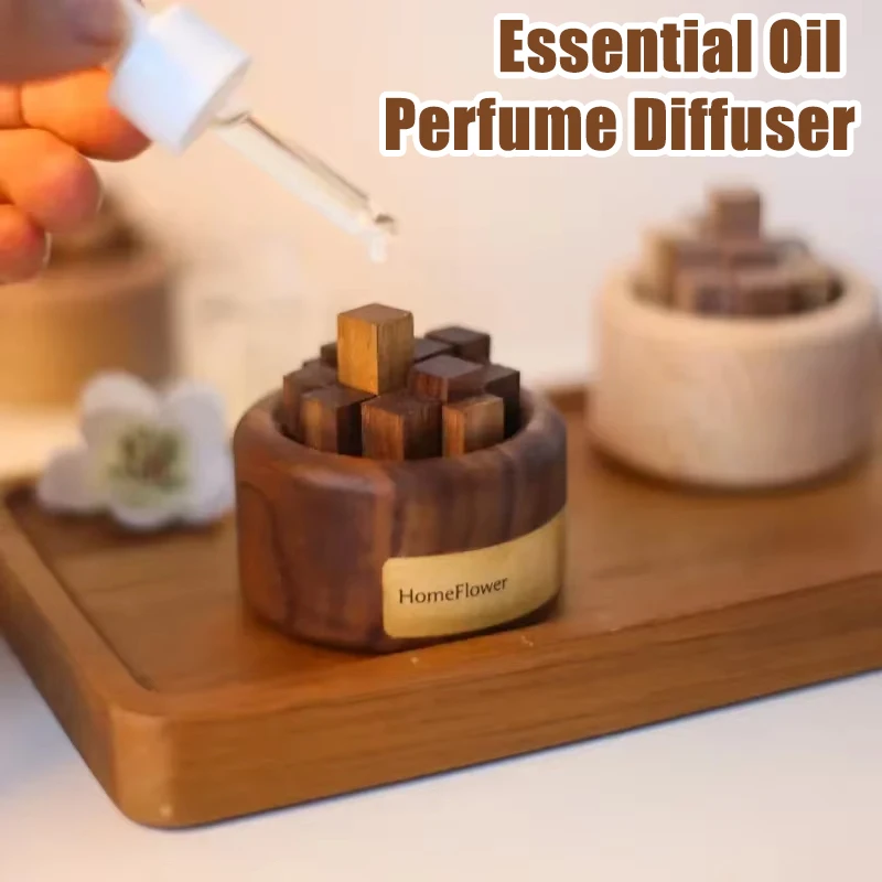 الجوز الأسود الناشر رائعة سطح المكتب الحلي الزيوت الأساسية العطر الصغيرة الحطب الناشرون الزان تزيين الناشر الخشب