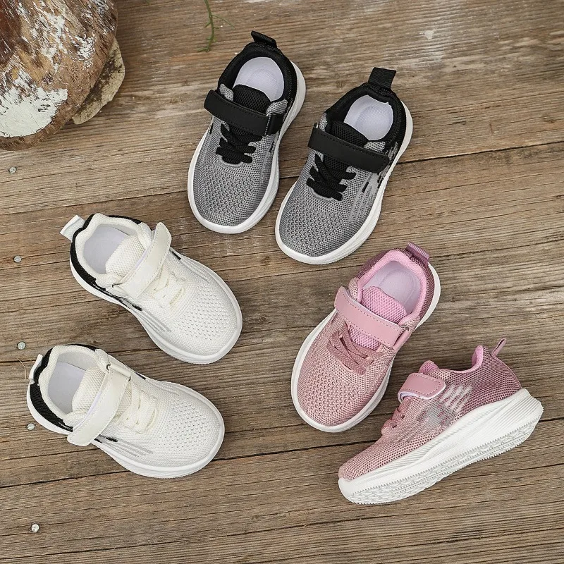 Boy Girl Color-block Mesh Sneakers Spring Autumn Children Soft-soled Non-slip Running Shoes Baby Lightweight Casual Shoes Kids