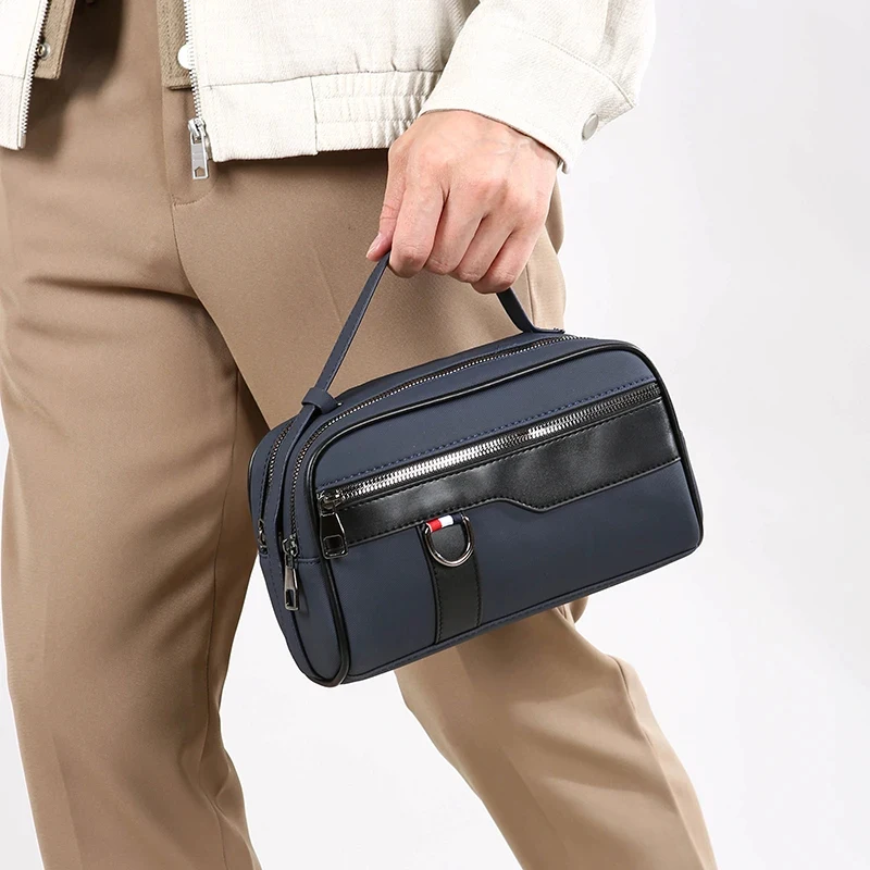 Business wristlet Phone Wallet Male Casual Handy Bags SAC New Luxury Brand Men Clutch Bag Leather Long Purse Password Money Bag