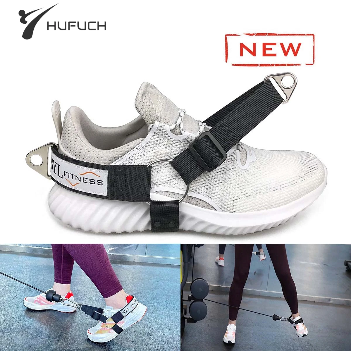 Fitness Glute Leg Buttocks Workout Kickback Strap Przenośny antypoślizgowy pokrowiec na buty Urządzenie do treningu bioder Domowa siłownia Kobiety Mężczyźni Sprzęt