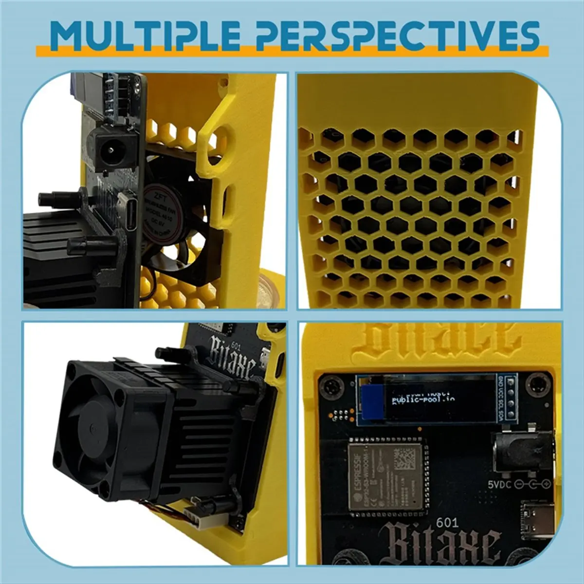 Stabile - Bitaxe Gamma 601 Doppia ventola 1.2TH/S 18-22W Bitcoin Crypto Miner BM1370 Asic Solo BTC Miner da Antminer S21Pro US PLUG