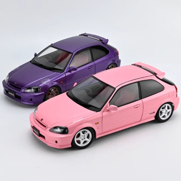 

MH 1/18 Honda Civic Type R EK9 Alloy model Diecast Model Car Simulation Pink