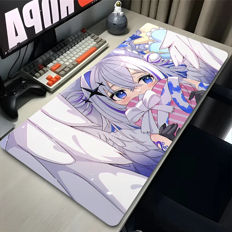 منصات الماوس ألعاب لوحة المفاتيح Hololive أنيمي فتاة مكتب ماوس حصيرة السجاد المطاط Tapis Souris الألعاب دفتر Amane Kanata Mousepad #1