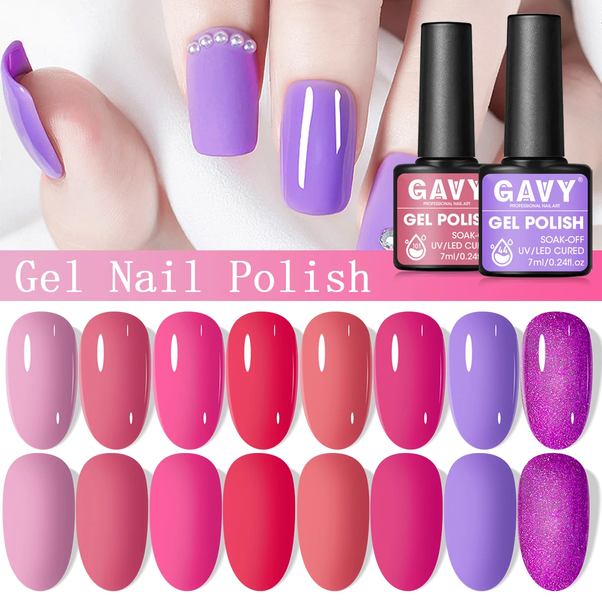 

GAVY 4-piece gel nail polish set, providing long-lasting liquid nail beauty effect, suitable for both home use and salon applica