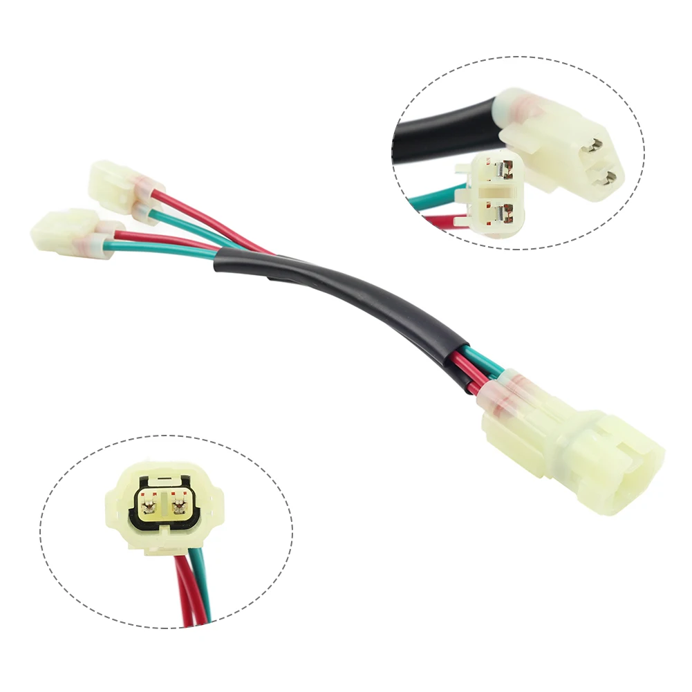 1Set Motorbike Twin Power Splitter Port Options Plug Harness Wire Plastic & Metal For Honda CB500X/F/R CB650F