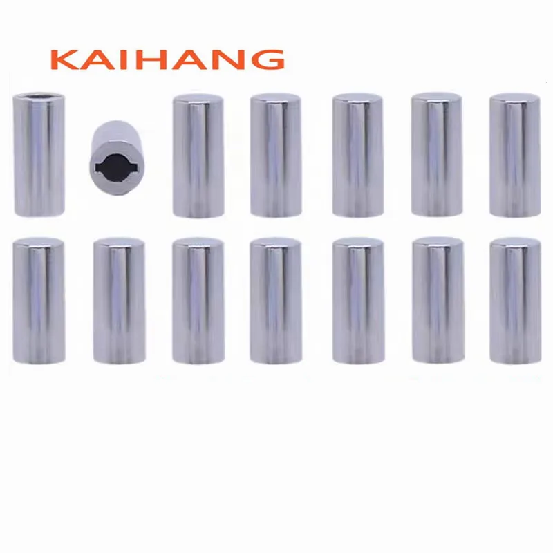 50PCS 6X14MM Electroplated Silver Plastic Tact Switch Button Cap 3.2mm Round Hole 6*6 Tactile Push Key Cap Panel Switch Knob Cap