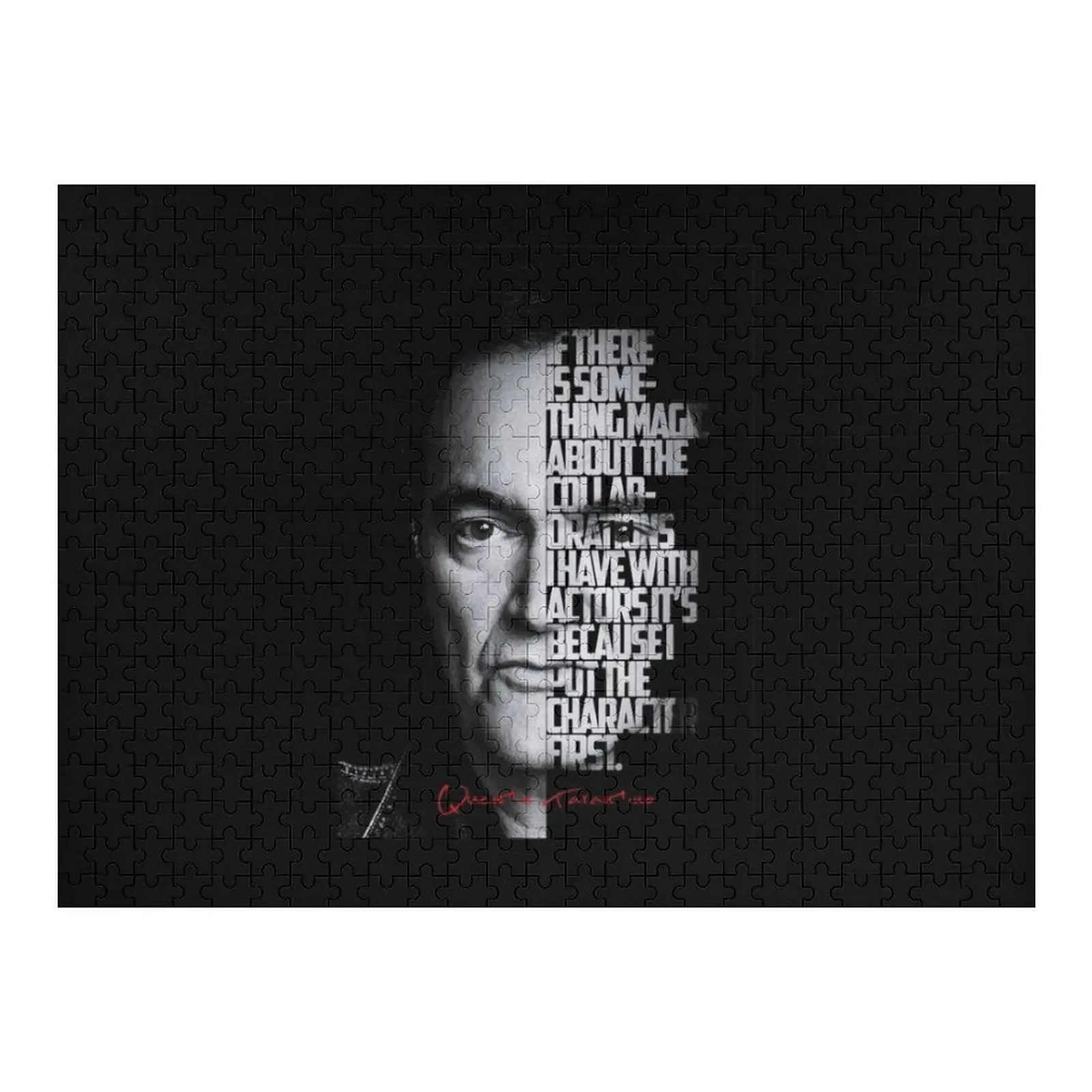 

Black and white Quentin Tarantino quote poster Jigsaw Puzzle Custom Wooden Name Personalized Child Gift Adult Wooden Puzzle
