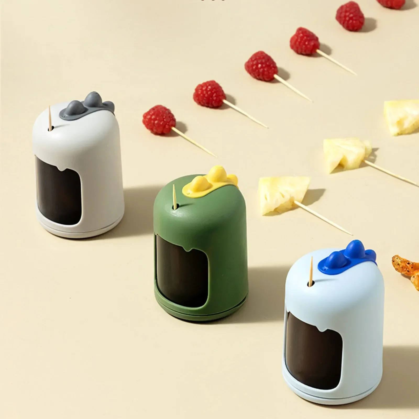 

Cartoon Toothpick Box Push Type Creative Automatic Toothpicks Jar Household Toothpick Bucket Toothpick Canister Livingroom Decor