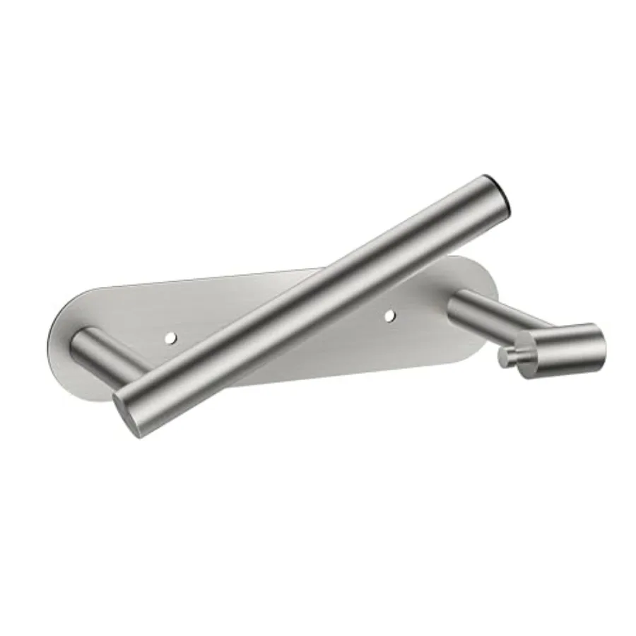 

Toilet Paper Holder Adhesive or Screw Wall Mount Pivoting Tissue Roll Holder for Bathroom Stainless Steel Rustproof Self Adhesi