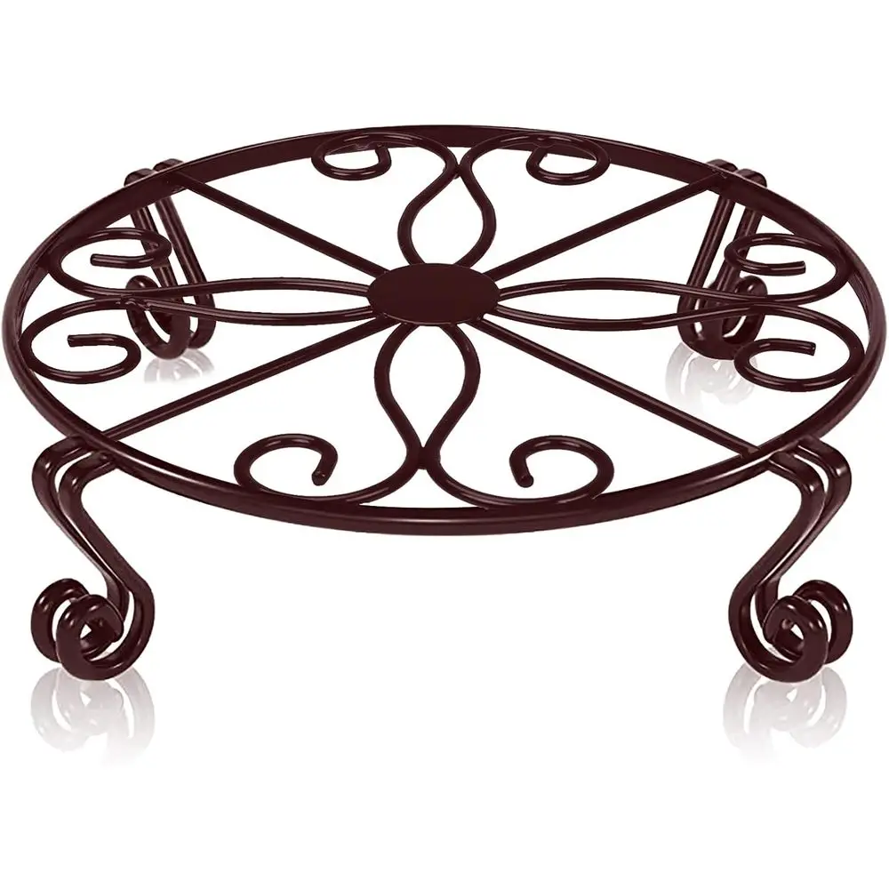 Heavy-Duty Metal Plant Stand, Indoor/Outdoor Use, Rust-Resistant Iron Rack, Bronze Finish, Suitable for Pots and Garden Containe