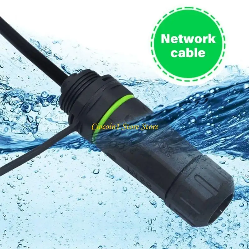 A3PC Industrial RJ45 Docking Connector Networking Waterproof Extension Cable Panel Mount