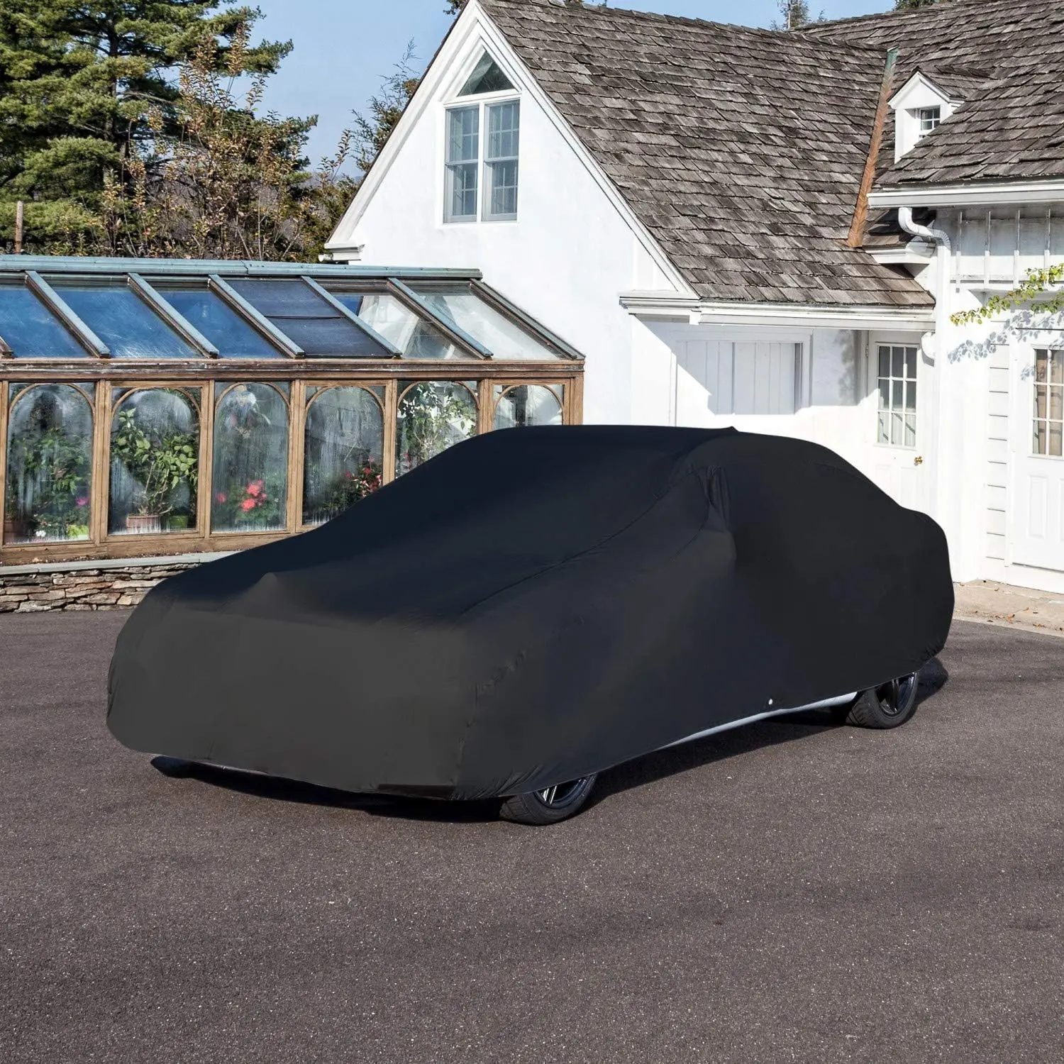 WOQI Outdoor Waterproof Rainproof  SUV Protective and Scratch Resistant Car Cover Indoor Stretch Car Cover Luxury Indoor P