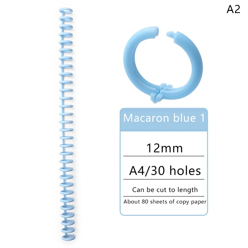 30 Holes Loose-leaf Plastic Binding Ring Spring Spiral Rings
