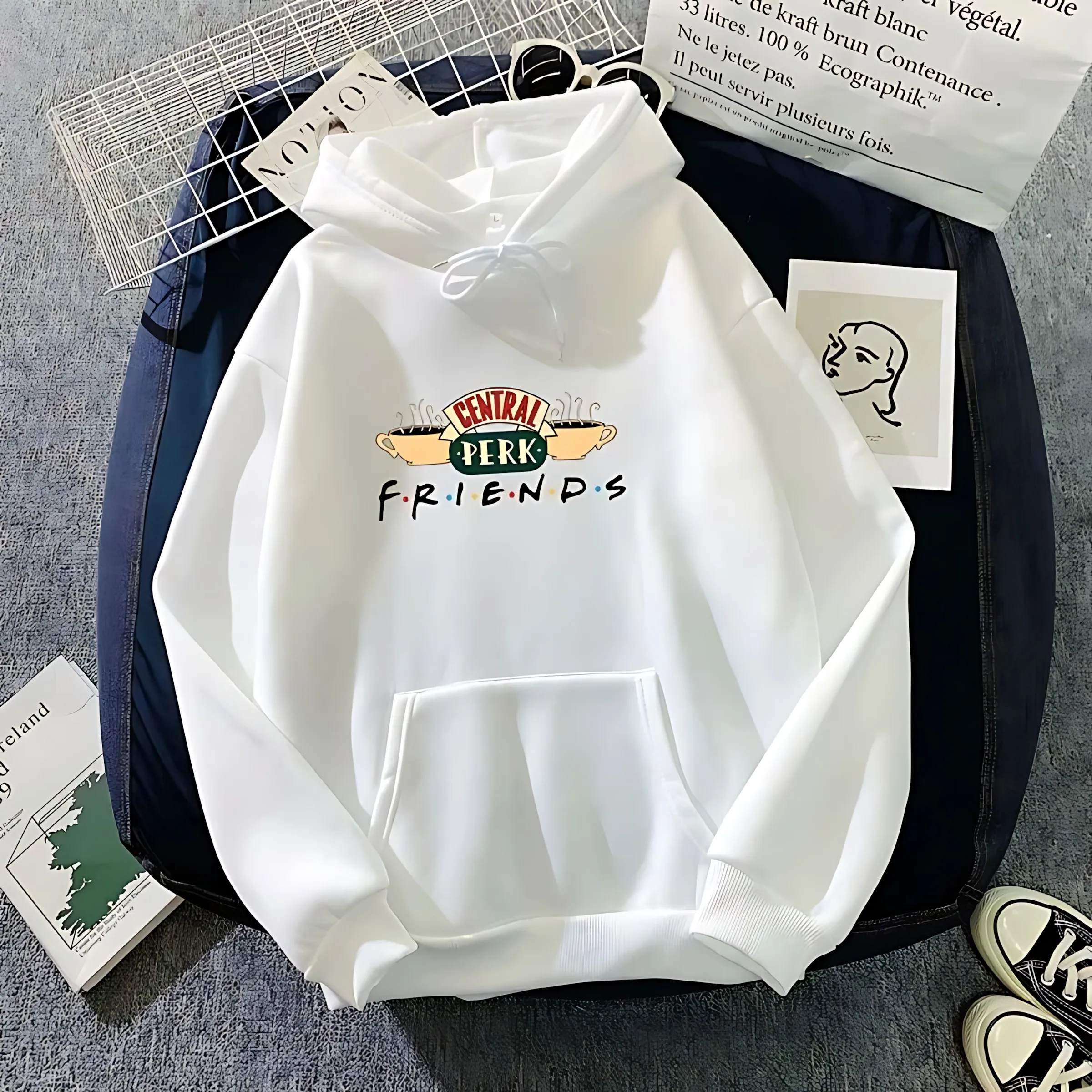 

The new Spring and Autumn 2025 women's pullover hoodie is casual loose and comfortable with 3D letter pattern printing