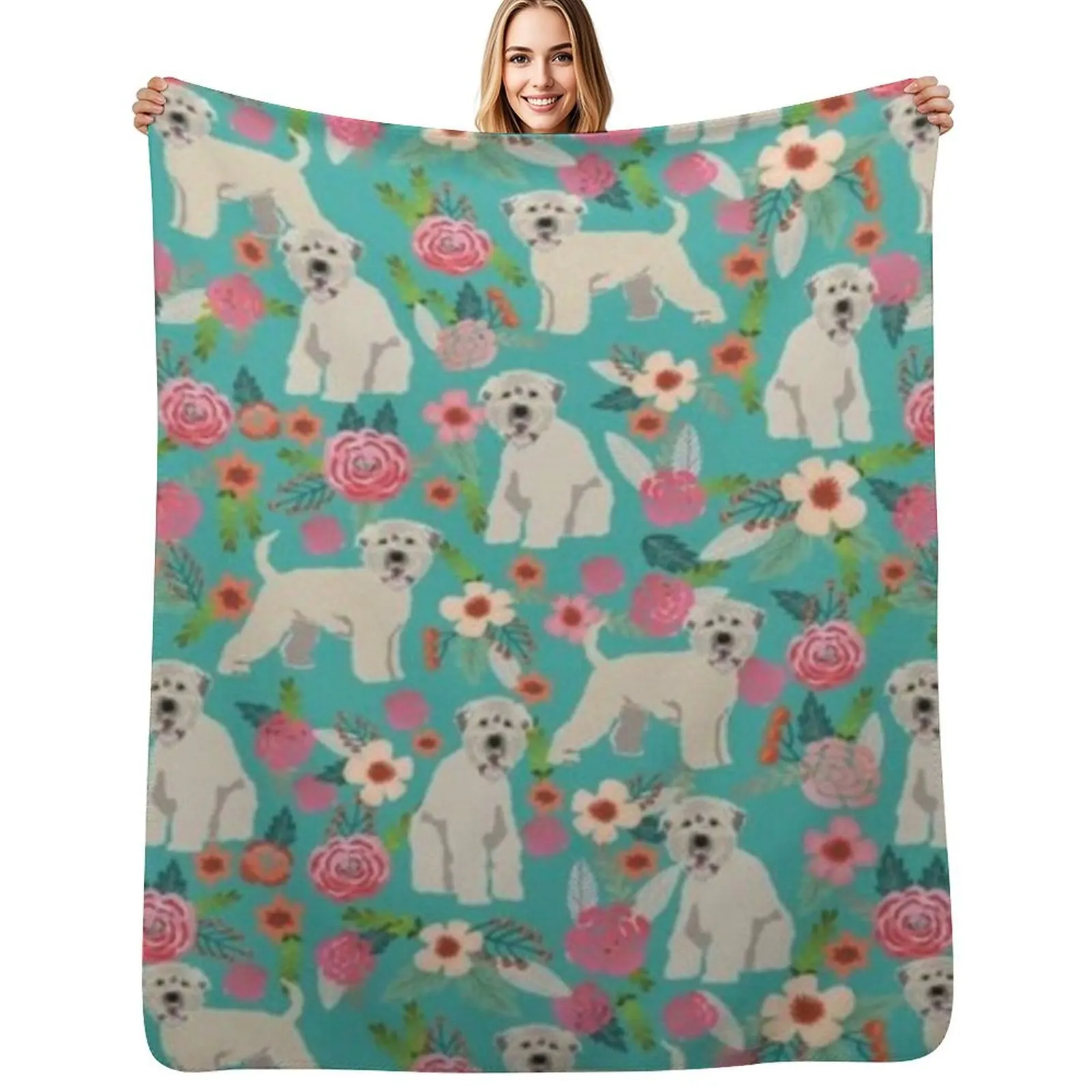 

SOFT COATED SWEATHEN Throw Blanket Summer Polar Soft Plush Plaid decorative Blankets