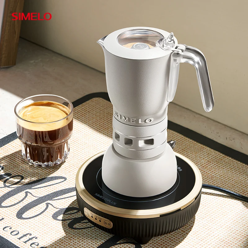 SIMELO Caffettiera moka di alta qualità 170ML Versione con estratto fresco Bollitore per moka per caffè espresso in alluminio per la casa