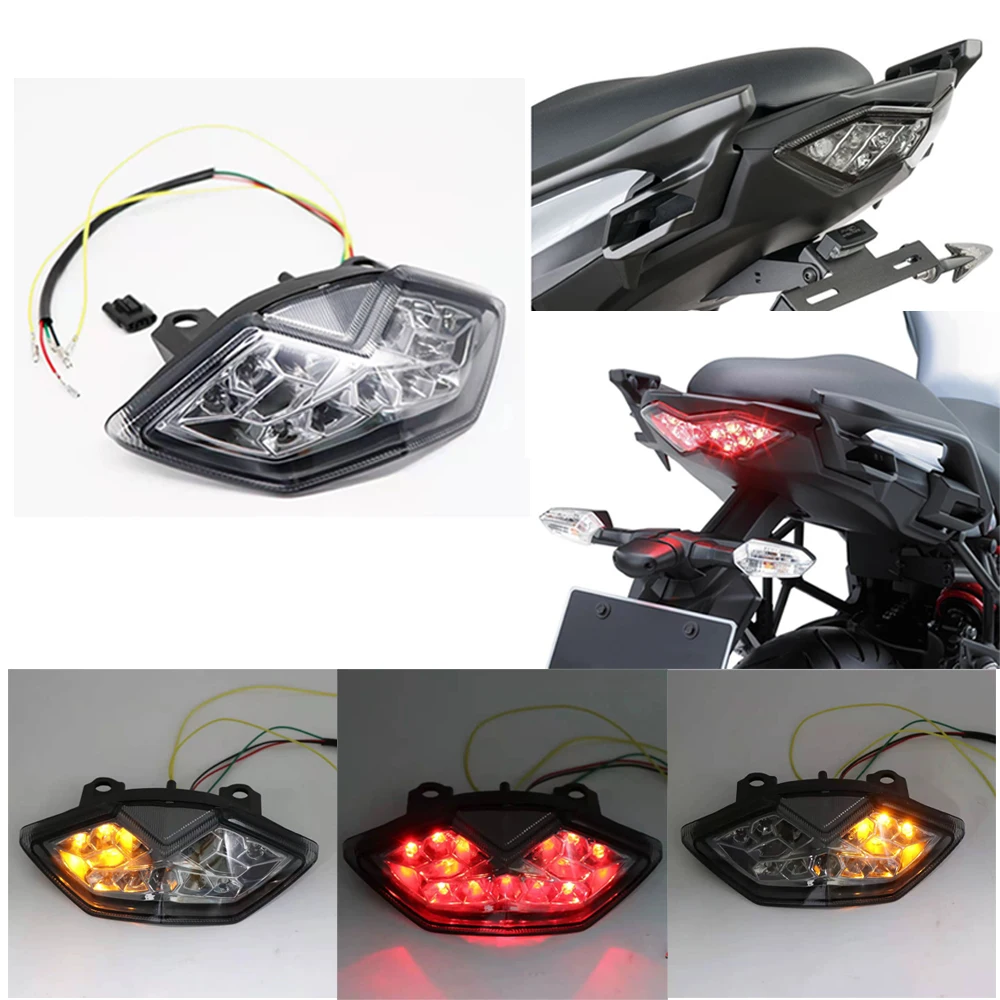 

Fit for Kawasaki Versys 650 LT ABS KLE650 2011-2023 Motorcycle LED Taillight Rear Brake And Turn Signal Integrated Tail Lights