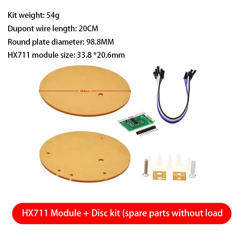 Digitaler Wägezellen-Gewichtssensor HX711 AD-Konverter Breakout-Modul 1 kg-20 kg tragbare elektronische Küchenwaage für Arduino-Waage – Detail 6