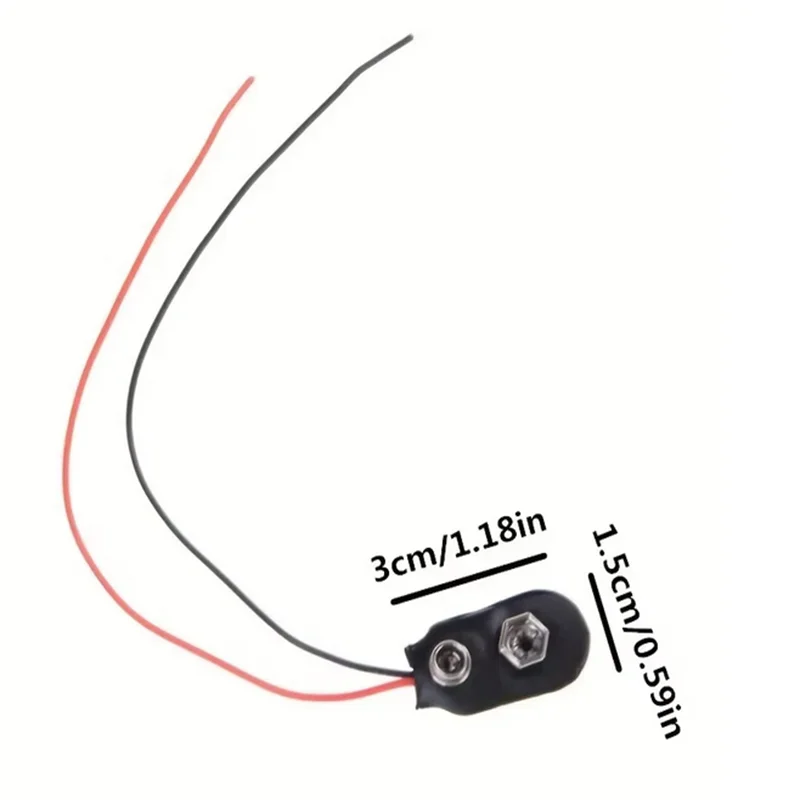 10pcs 9V Battery Clips, Connector Buckle for Electronics