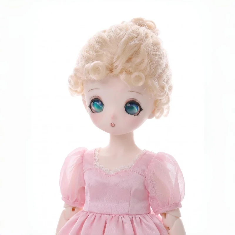 JD906 Evening Updo Mohair Wig 1/12 1/8 1/6 1/4 1/3 Upward-styled Full-coverage Evening Doll Wigs Messy Curls Around Zsiga Hair