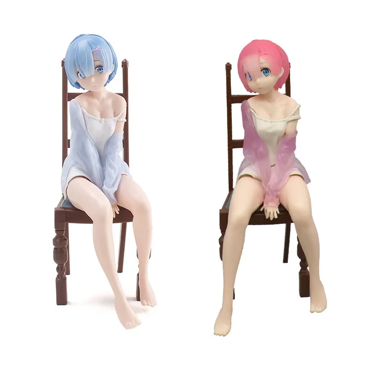 Re Zero Anime-Figurenset Rem Ram Emilia mit mehreren Outfits und Posen, Sammlerfigur für Anime-Fans als Geschenk. – Detail 3