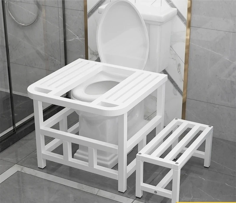

Bathroom footstool, toilet seat changed to squat pit frame, squat toilet stool, toilet seat changed to squat toilet, foot steppi