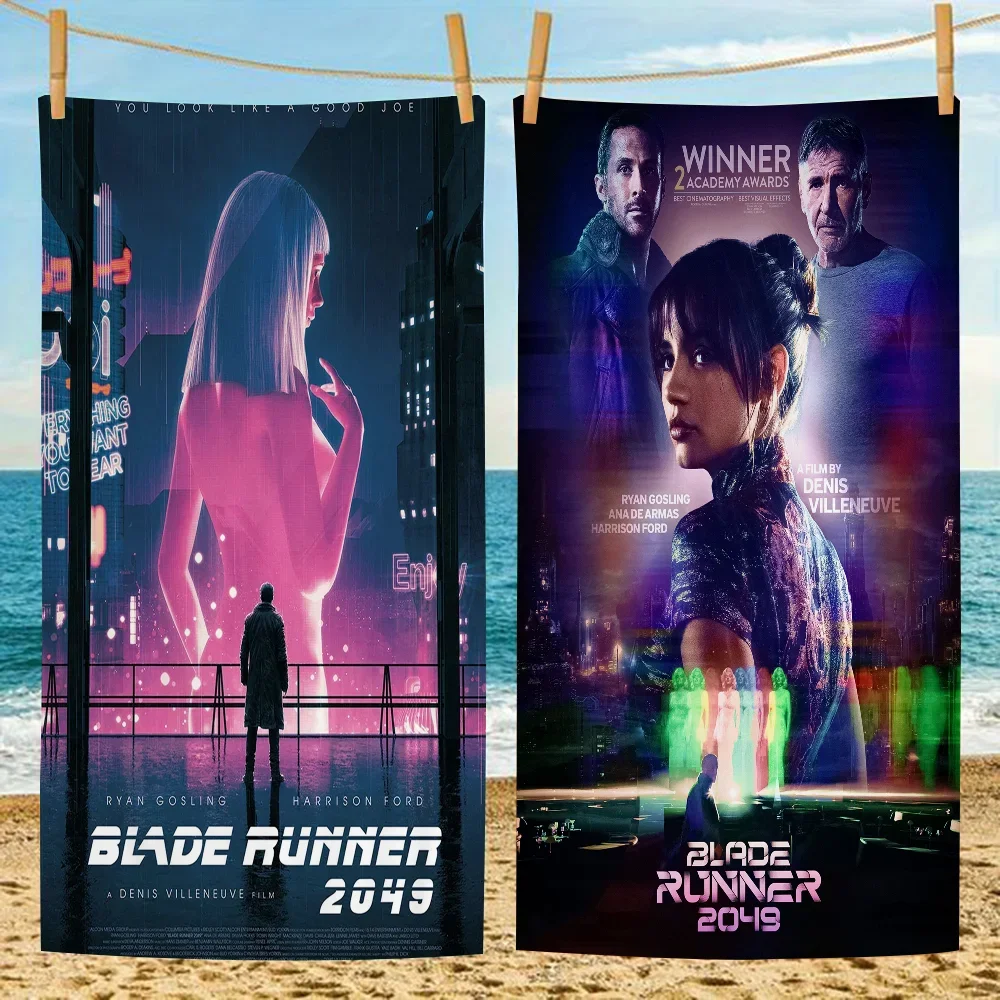 Blade Runner 2049 Beach Towel Cartoon Cute Summer Kids Large Bath Pool Beach Towel Microfiber Absorbent for Swimming Travel