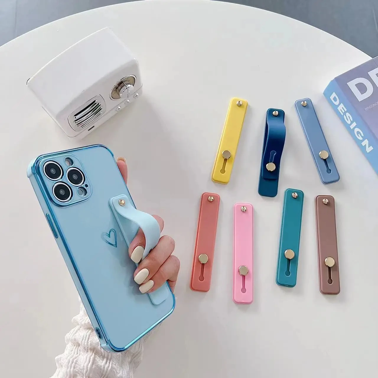 Универсальный держатель для телефона на запястье для iPhone, подставка для мобильного телефона с ручкой на палец для Samsung Huawei, кронштейн с разъемом на запястье