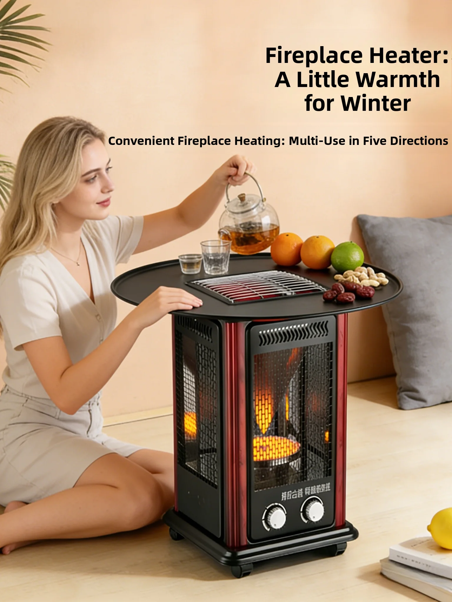 

Пятисторонняя отопительная печь для дома, маленький четырехсторонний обогреватель-печь, устройство для обогрева помещений, товары для путешествий