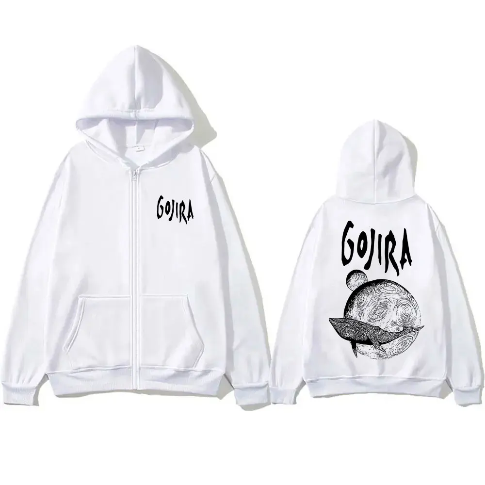 الفرنسية المعادن الفرقة Gojira من المريخ إلى سيريوس غلاف الألبوم قلنسوة بسحاب الرجال النساء خمر روك المتضخم الصوف زمم هوديس
