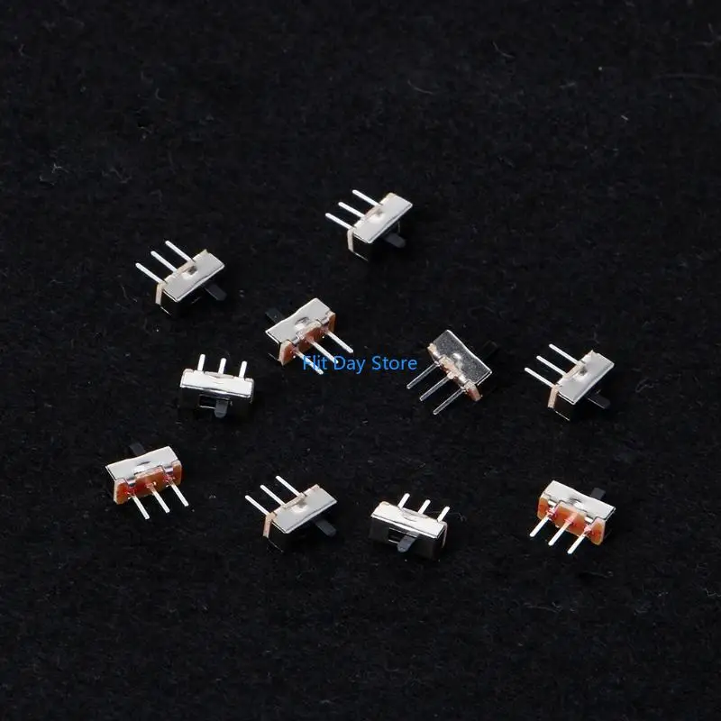F92C 10 PCS 2 موضع تشغيل/إيقاف SPDT 1P2T 3 PIN PCB MINI SLIDE SLIDE SLIDE