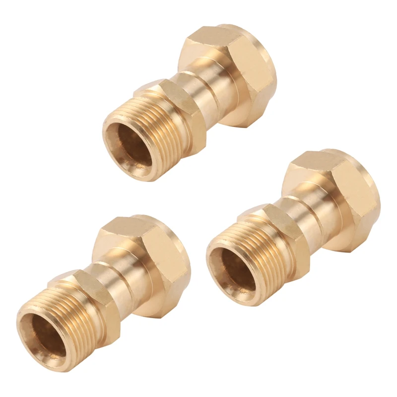 3X Pressure Washer Swivel Joint, Kink Free Gun To Hose Fitting, Anti Twist Metric M22 14Mm Connection, 3000 Psi