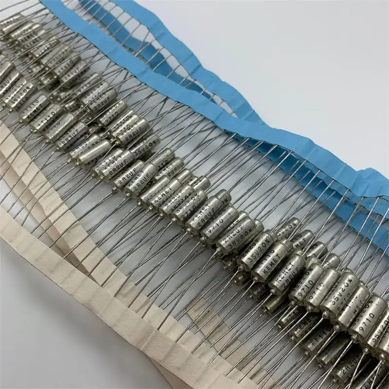 5-100PCS Brand-new American T110 series 2.2UF 35V high-end audio tantalum electrolytic capacitor 12*4MM