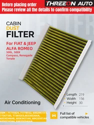 For ALFA ROMEO Tonale FIAT 500L 500X JEEP Compass(MP M6 MV M7) Renegade SUV VAN DODGE WESTGUARD Cabin Filter MK25193 68338536AA