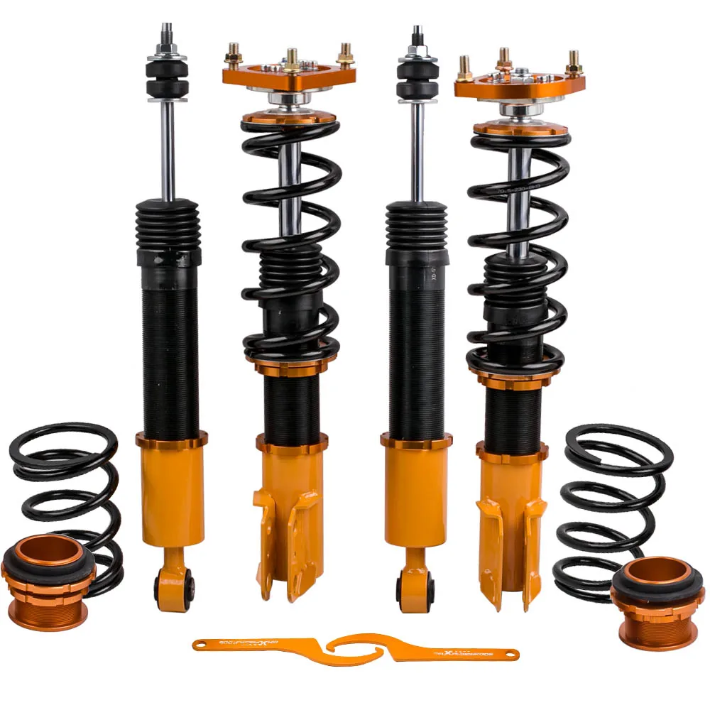 MaXpeedingrods Street Adjustable Height Coilovers Shocks Kit for Ford Mustang 94-04 Shock Absorber Coilovers Lowering Kit