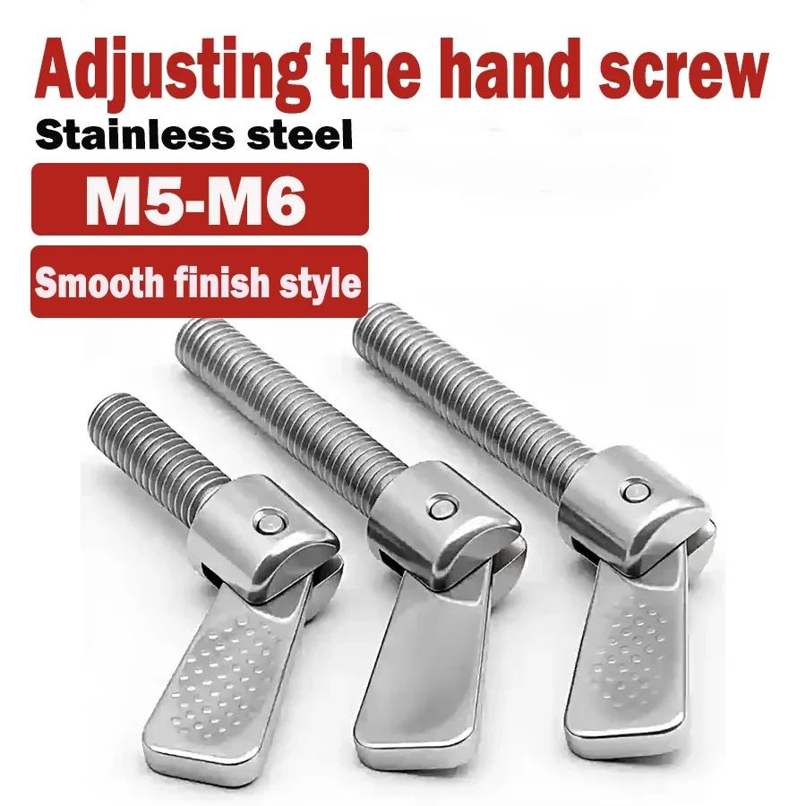 Stainless Steel M5-M6 L-Type Quick Release Thumb Screw Knob for Fishing Box & Umbrella Bracket