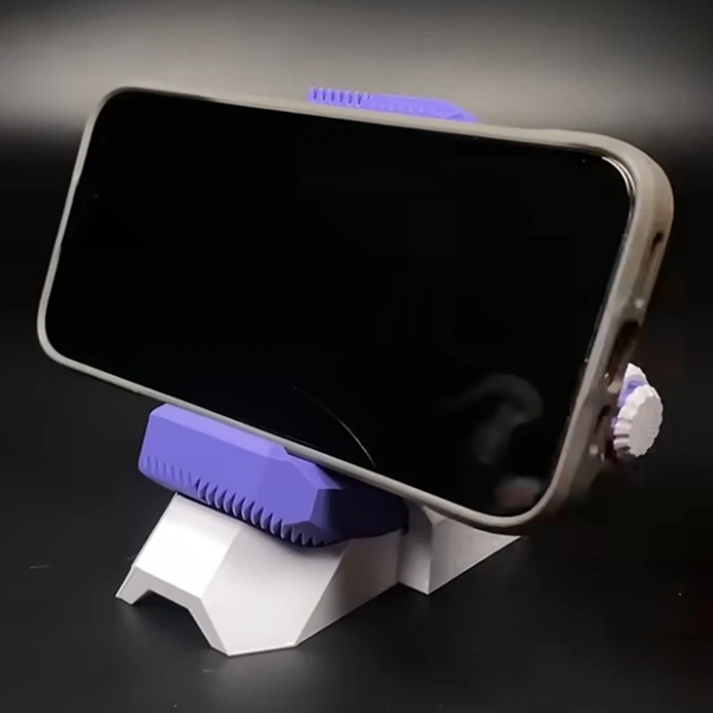 حامل هاتف تروس قابل للتعديل لسطح المكتب، تصميم تروس محمول وعملي أ