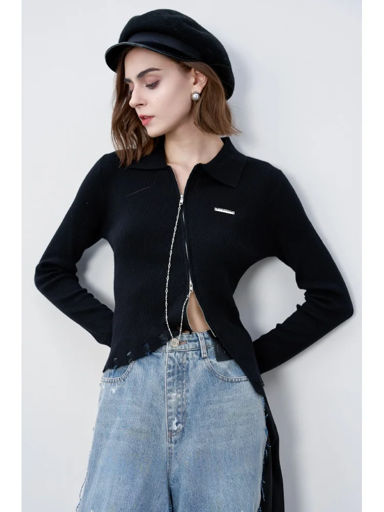 

Ограниченное по времени предложение: Женский кардиган CONHENYAO оригинального дизайна из высококачественной шерсти, вязаный, с открытым передом, на молнии, с воротником.