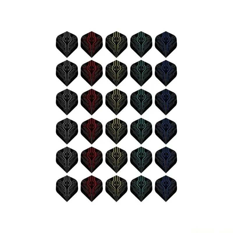 31BE 30 Pcs Darted Tail PET Replacement Tail Wing Darted Flights for Players