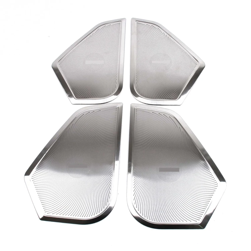 For Ford Everest Ranger 2023 2024 Car Speaker Cover Stainless steel 4 Door Loudspeaker Sound Pad Trim interior Horn Accessories