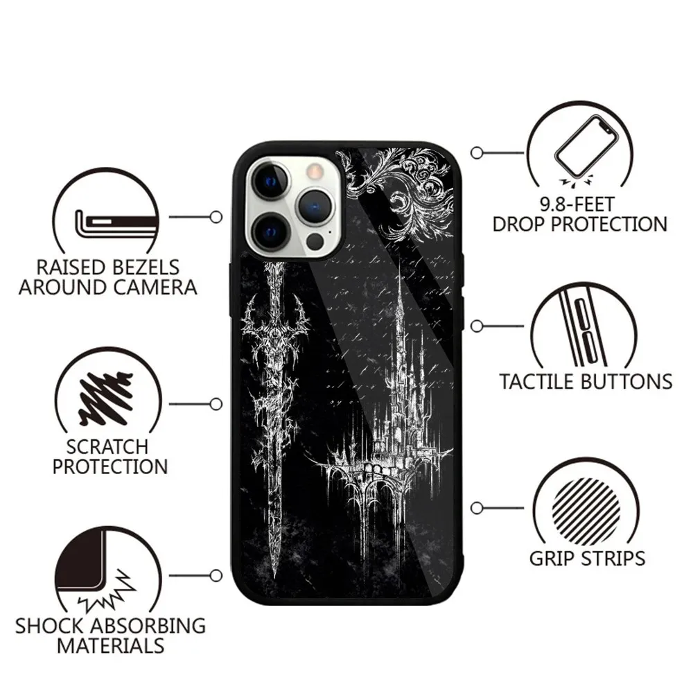 Cyber Sigil Cross  Phone Case Strong Magnetic For IPhone 16,15,14,13,Pro,Max,Plus,11,12,Mini For Magsafe Wireless Charging