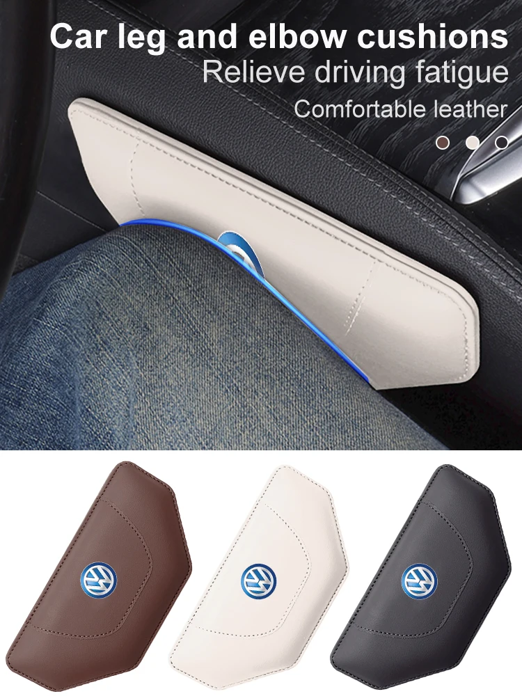 

Car Leather Knee Pad Inside Knee Cushion Comfortable For Volkswagen VW Scirocco Jetta Beetle Golf Passat Polo Tiguan Sharan