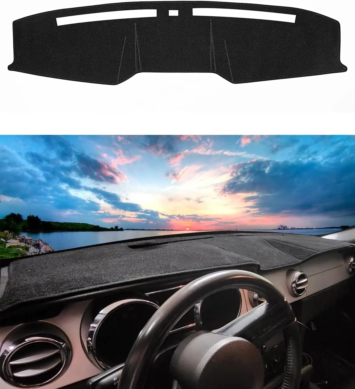 

Dash Cover Mat Fit for Ford Mustang 2005 2006 2007 2008 2009 Accessories Dashboard Cover Pad Non-Slip Center Console Protector