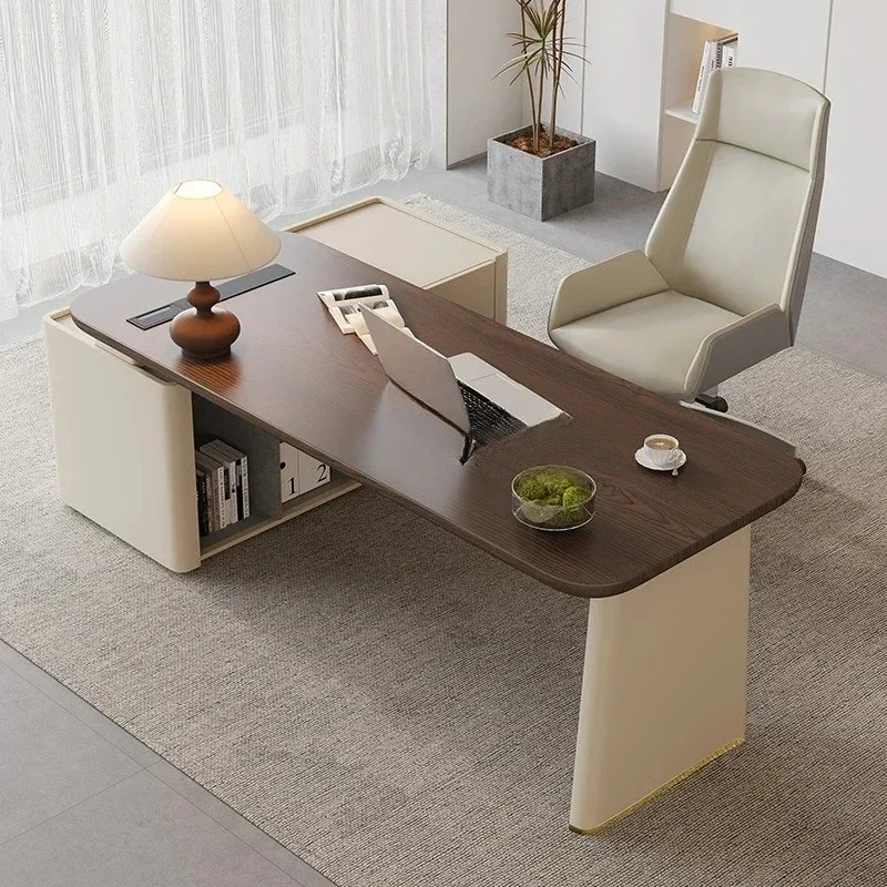 

L-shaped solid wood desktop computer table simple retro wind corner desk home