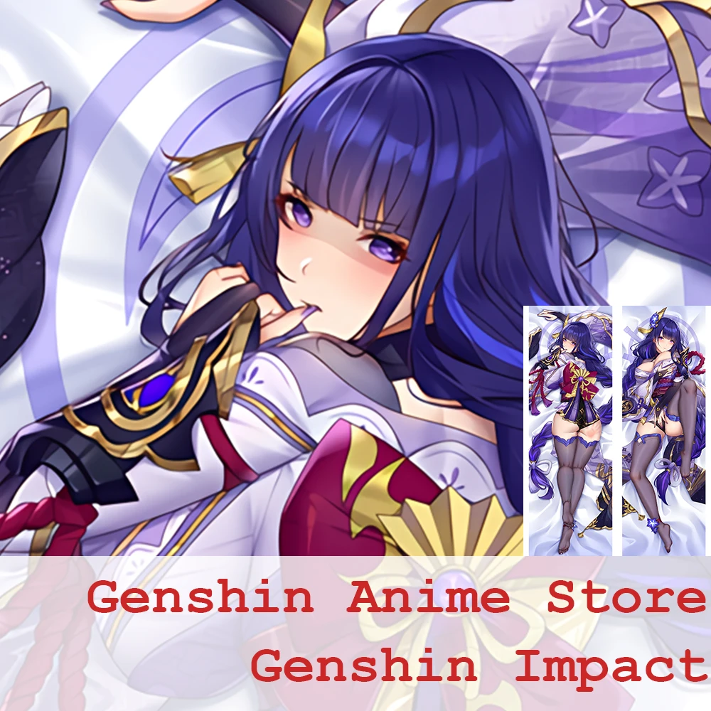 

Genshin Impact Baal Dakimakura Cosplay Pillow Cover 2WAY Anime Pillowcase Raiden Shogun Double-sided Print Fullbody Pillow Case