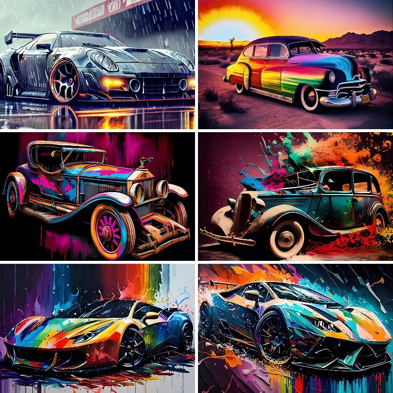 

5D Diamond Painting Supercar Diy Diamond Embroidery Brightly Colored Car Cross Stitch Hand Crafts Gift Home Wall Decor