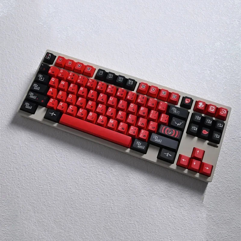 Teclado mecânico Anime Keycap Set, Sublimação PBT, Persona 5 Series Custom Keycaps, Acessórios Para Jogos, 140Pcs