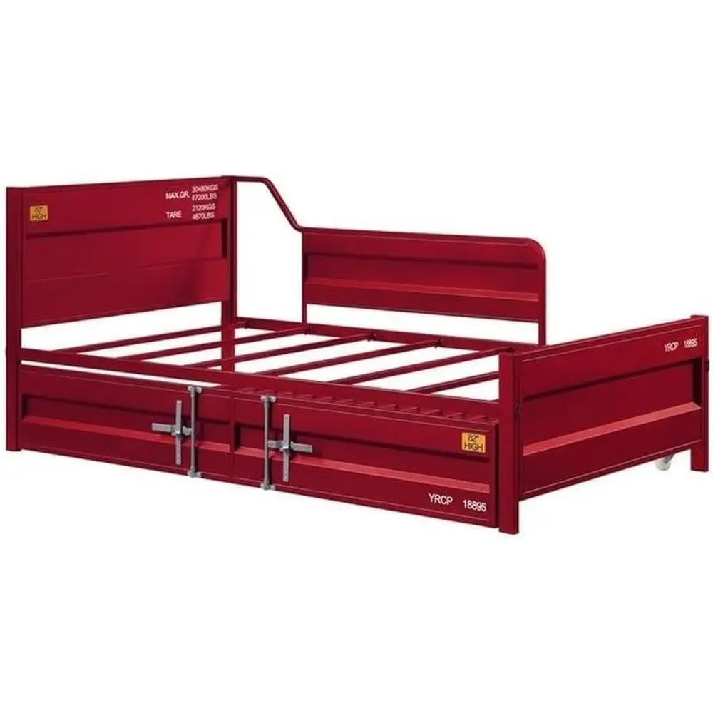 

Cargo Metal e Twin Daybed with Trundle in Red