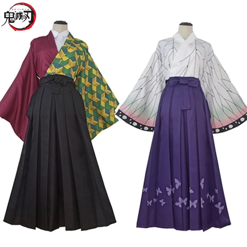 شيطان القاتل أنيمي كيمونو مجموعة تأثيري حلي الزي الرسمي يوكاتا ل Tanjiro Nezuko Zenitsu Giyuu - هدية المهرجان