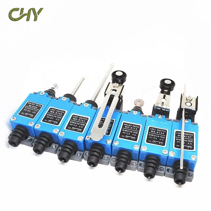 ME-8108/8107/8111/8112/8169/8166/8122/9101/8104 5A Microstroke Switch 8104 Limiter 8107 Small Contact Roller Limiter Switch 8112